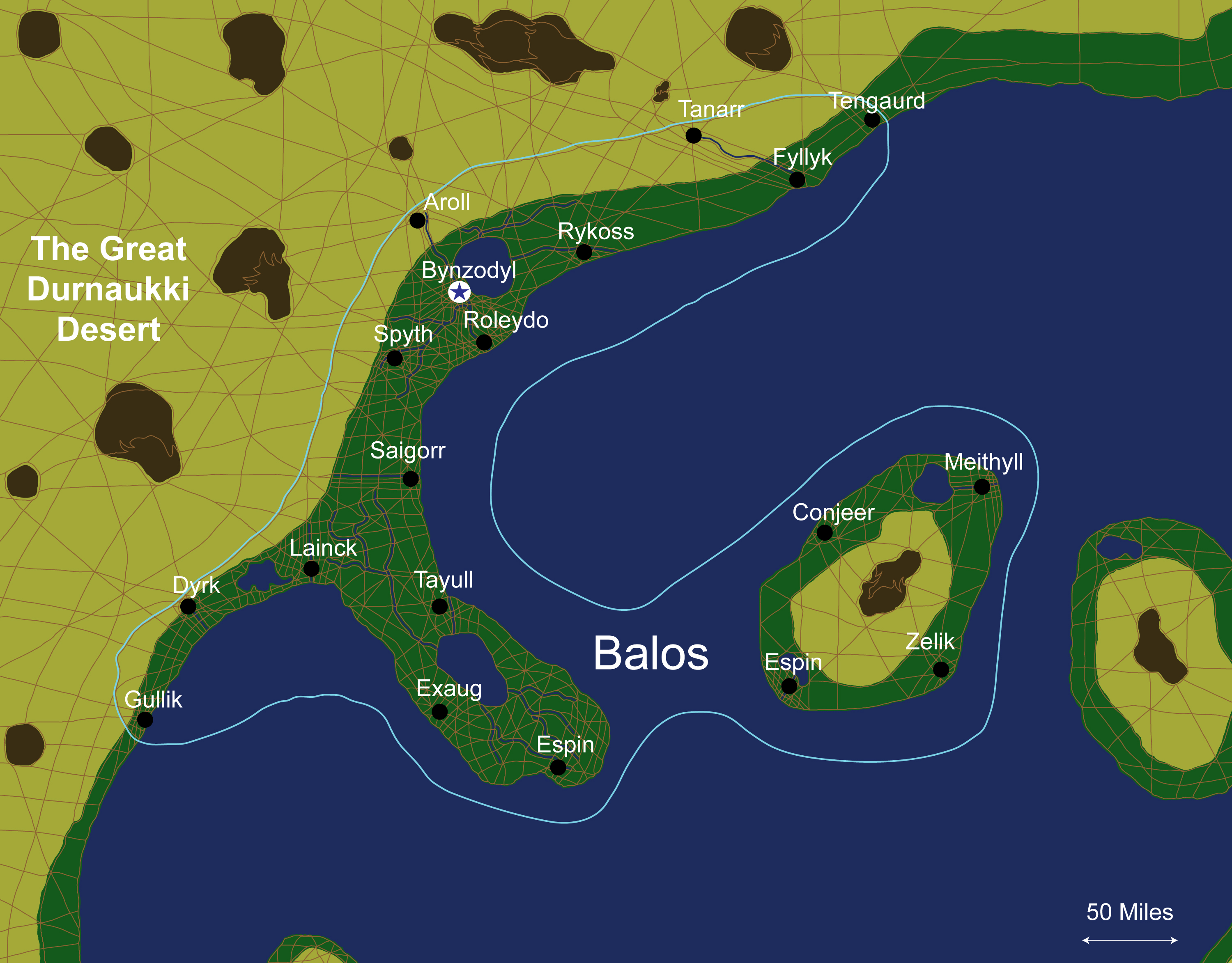 Map of the nation of Balos