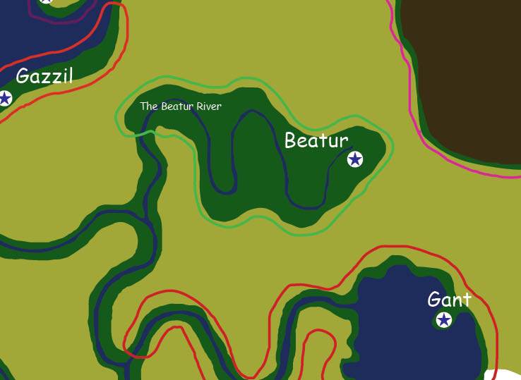 Map of the nation of Beatur