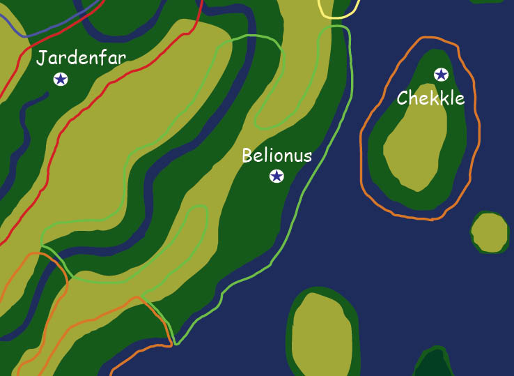 Map of the nation of Belionus