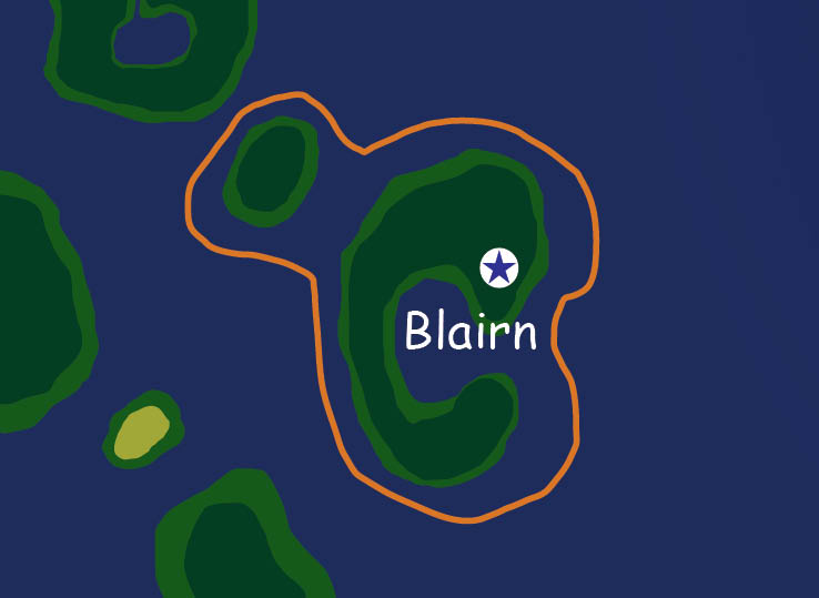 Map of the nation of Blairn
