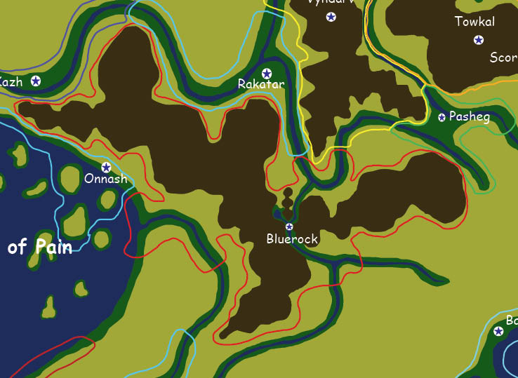 Map of the nation of Bluerock