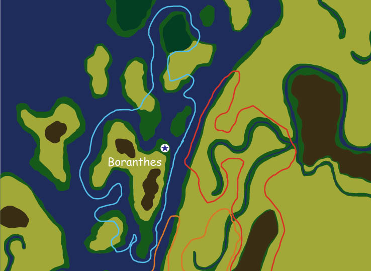 Map of the nation of Boranthes