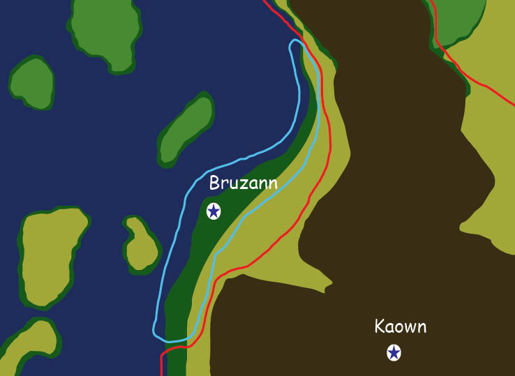 Map of the nation of Bruzann