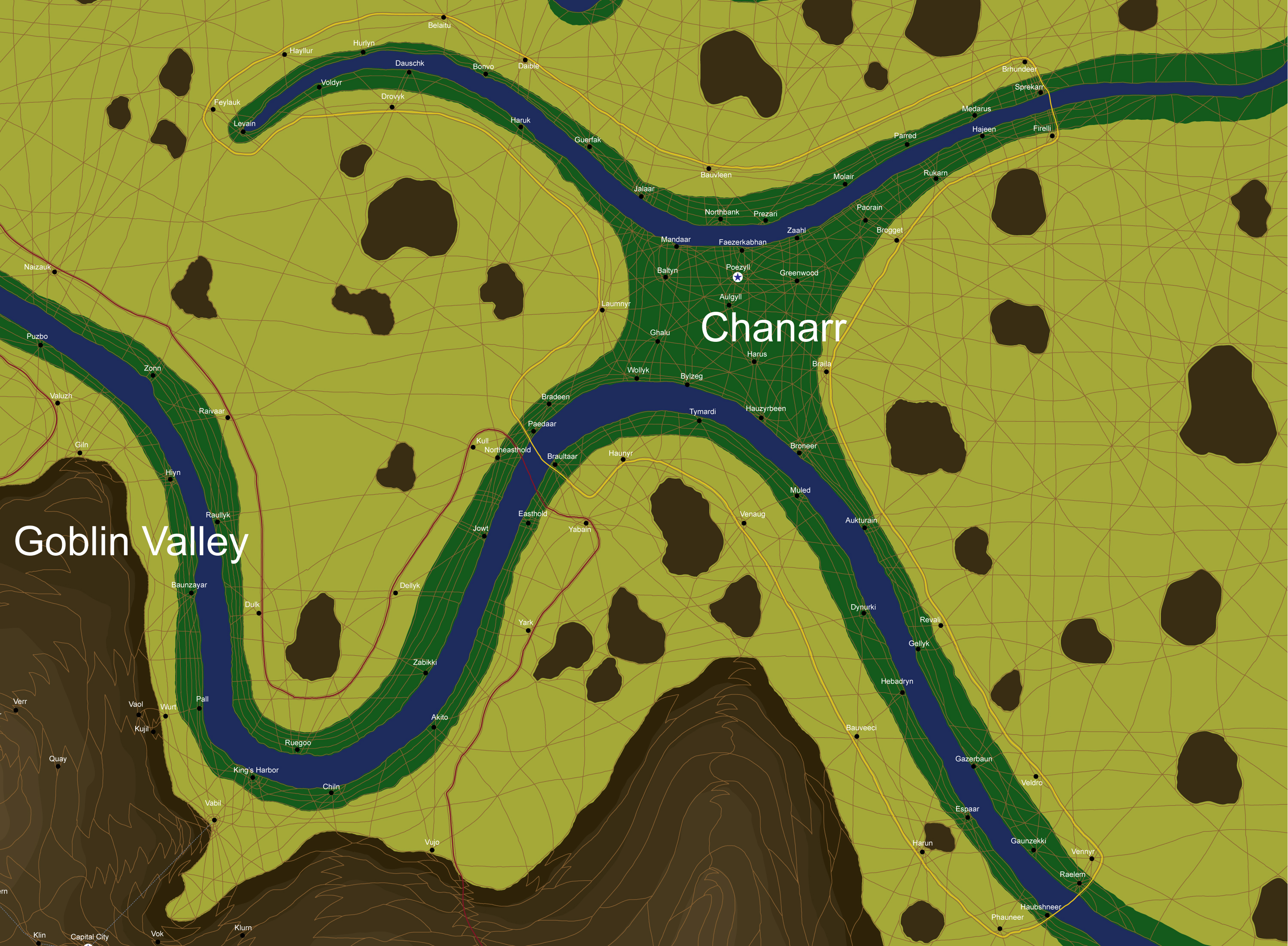 Map of the nation of Chanarr
