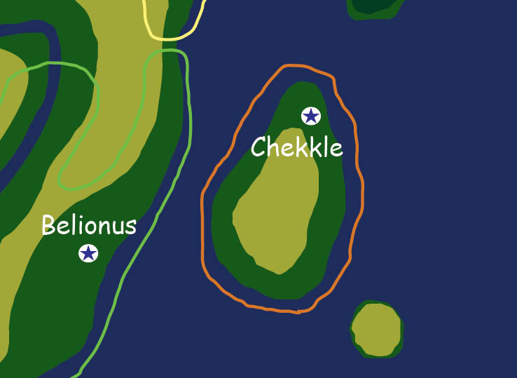 Map of the nation of Chekkle