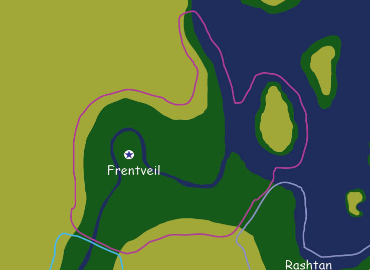 Map of the nation of Frentveil