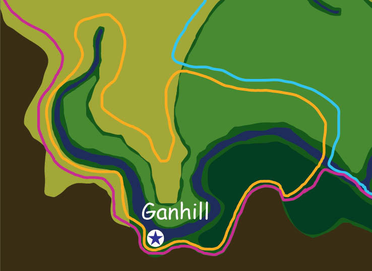 Map of the nation of Ganhill
