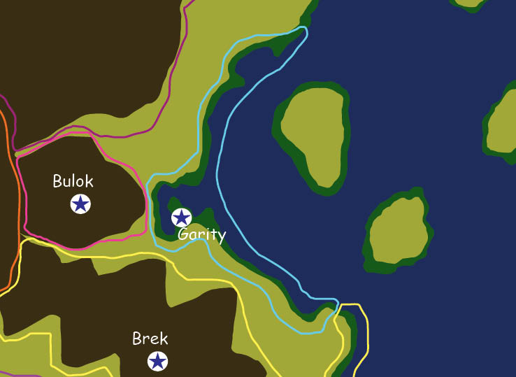 Map of the nation of Garity