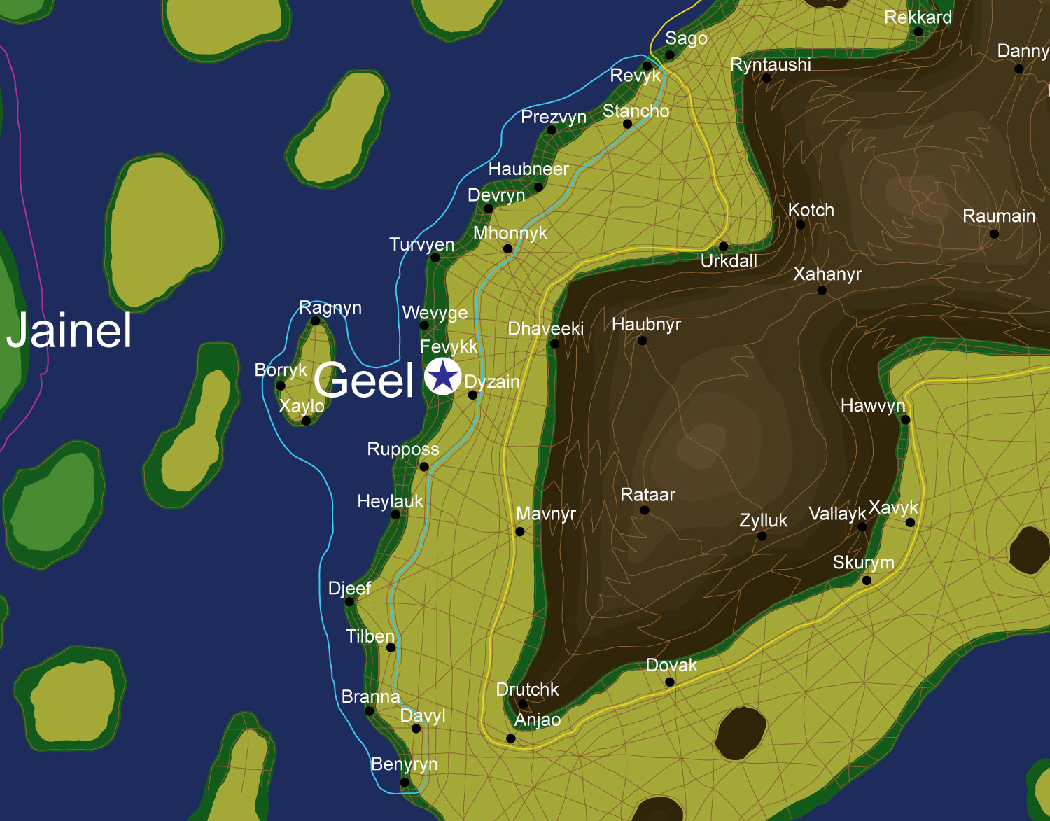Map of the nation of Geel