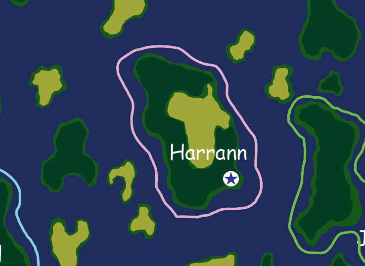 Map of the nation of Harrann