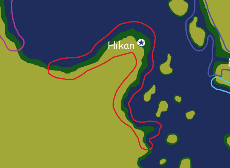 Map of the nation of Hikan