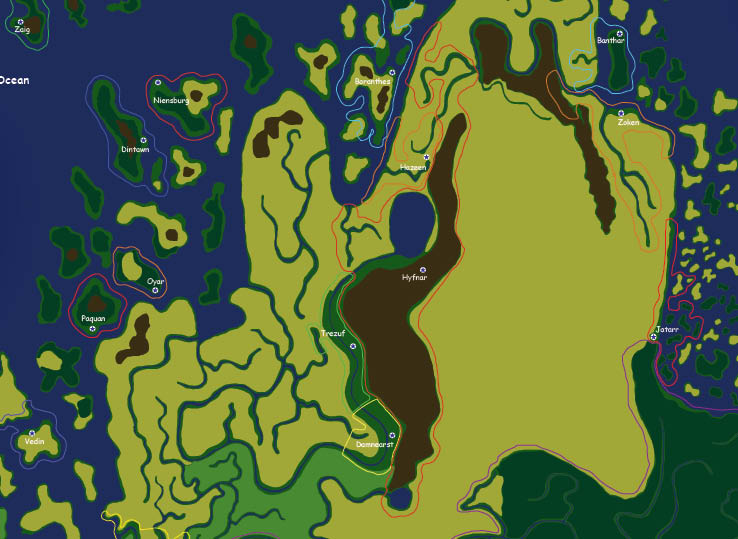 Map of the nation of Hyfnar