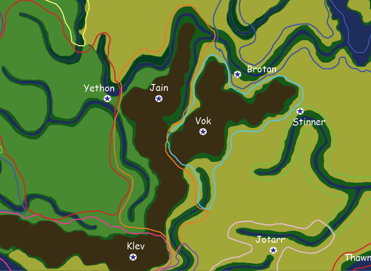 Map of the nation of Jain