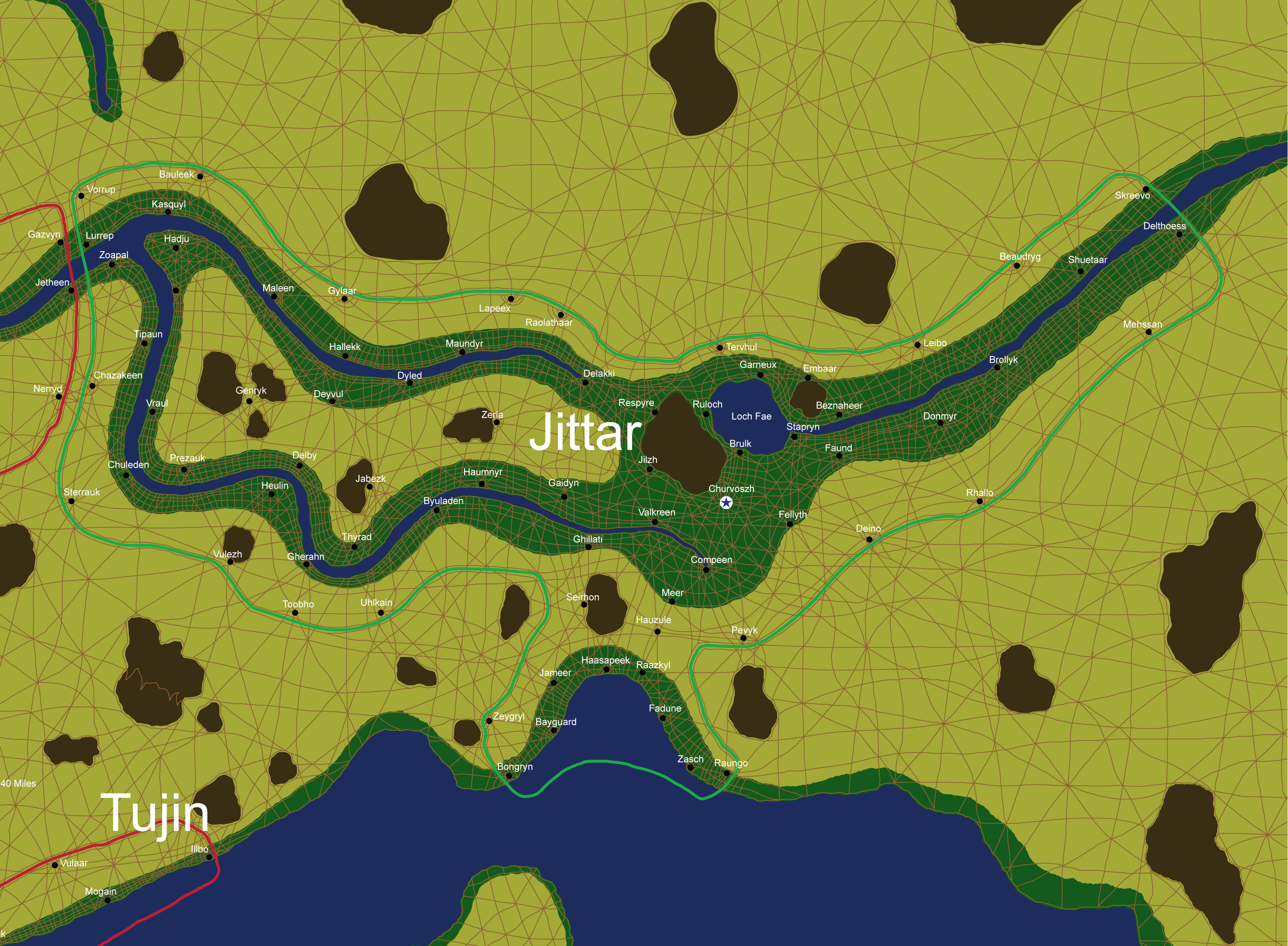 Map of the nation of Jittar