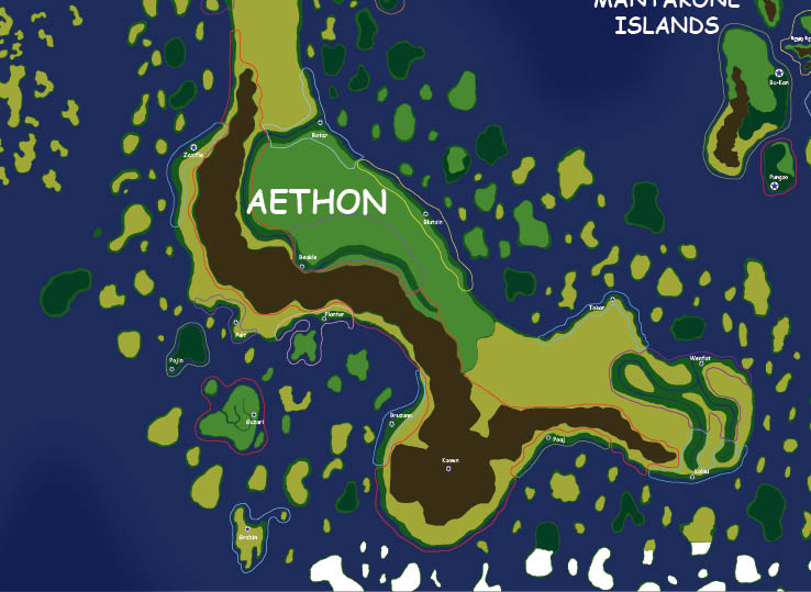 Map of the nation of Kaown