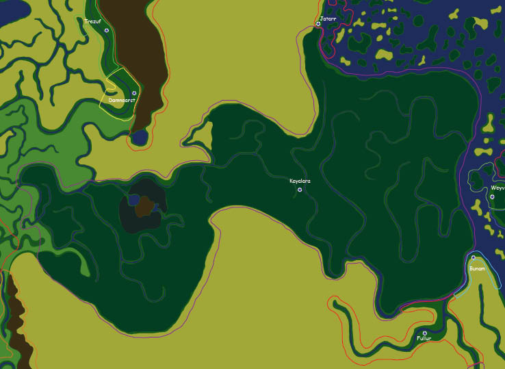 Map of the nation of Kayalara