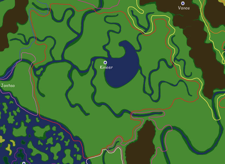 Map of the nation of Kineer