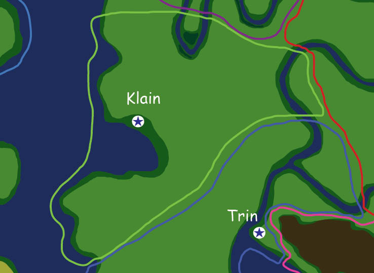 Map of the nation of Klain