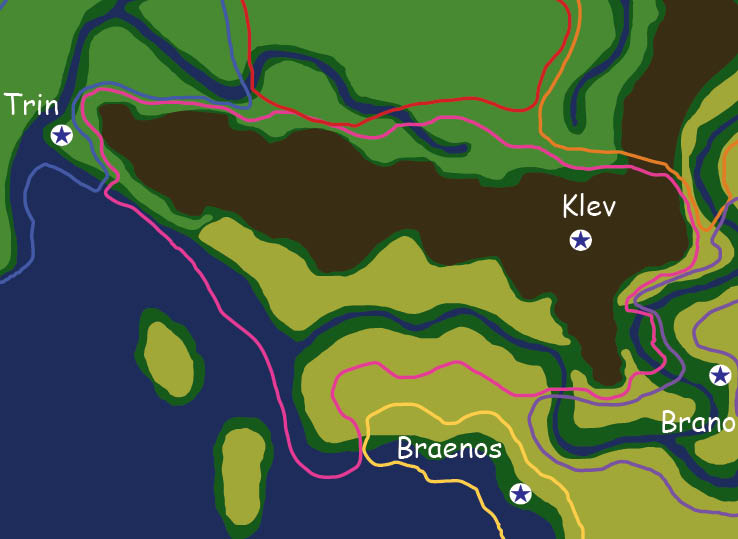 Map of the nation of Klev