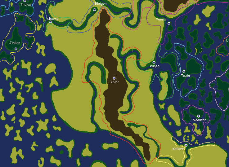 Map of the nation of Kolar