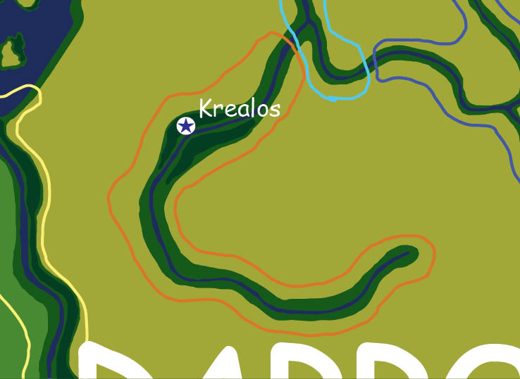 Map of the nation of Krealos