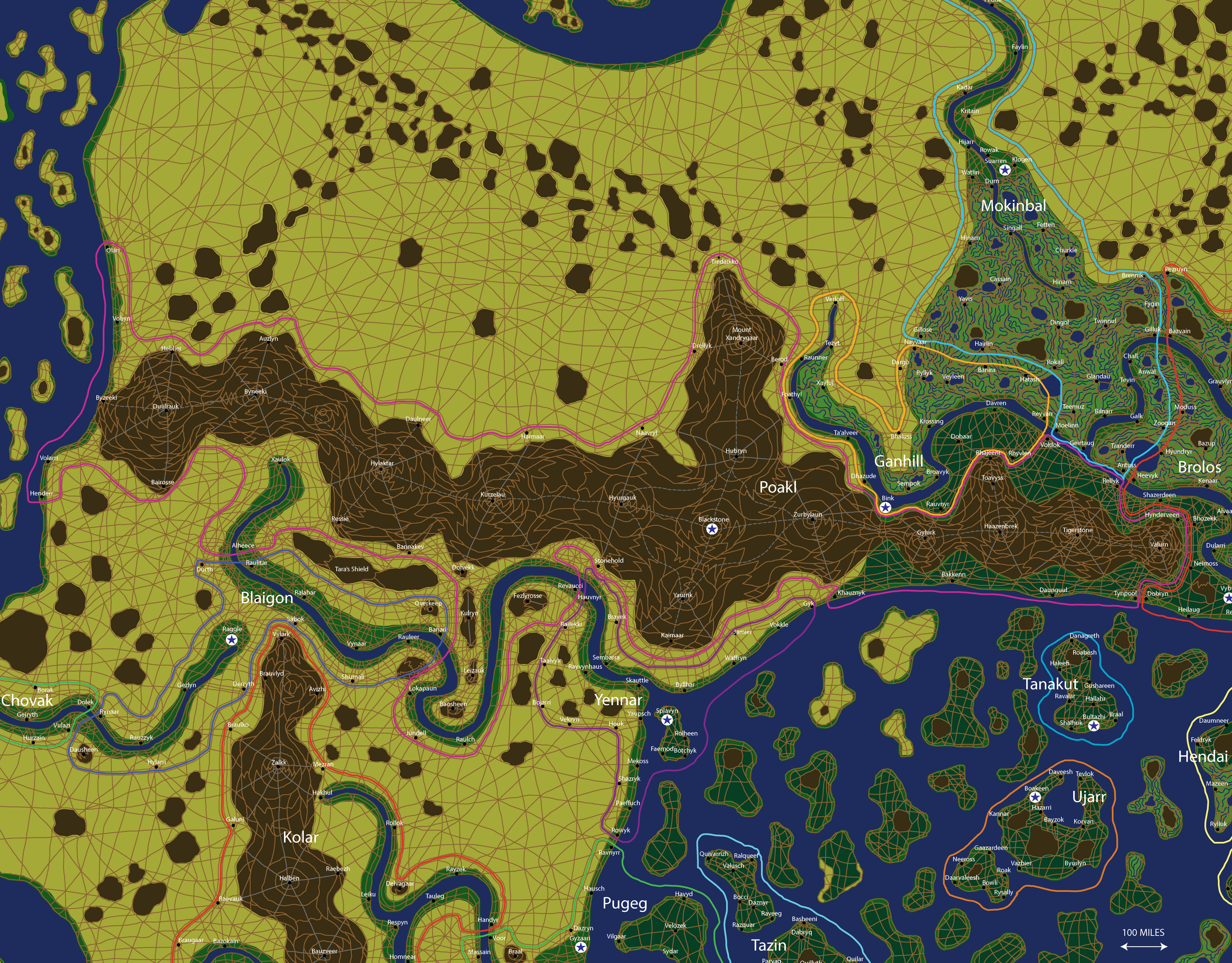Map of the nation of Poakl