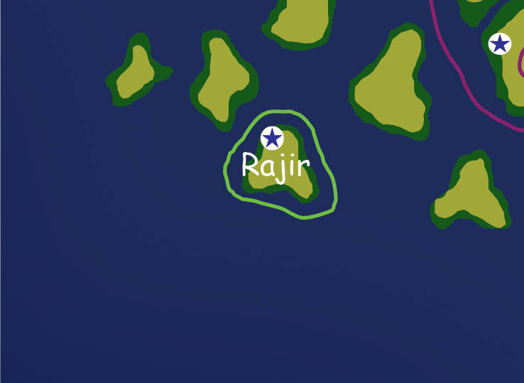 Map of the nation of Rajir