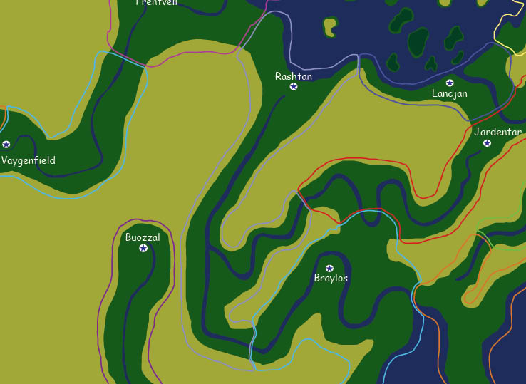 Map of the nation of Rashtan