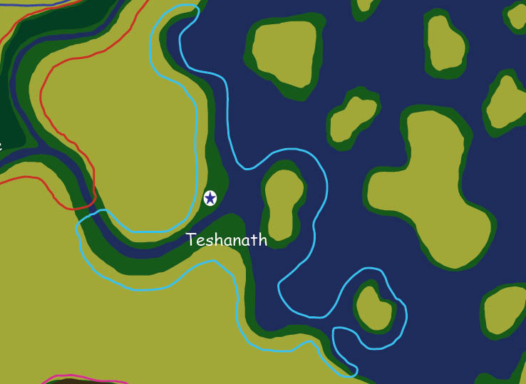 Map of the nation of Teshanath