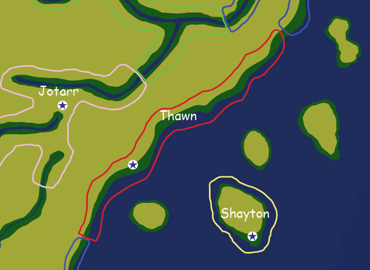 Map of the nation of Thawn
