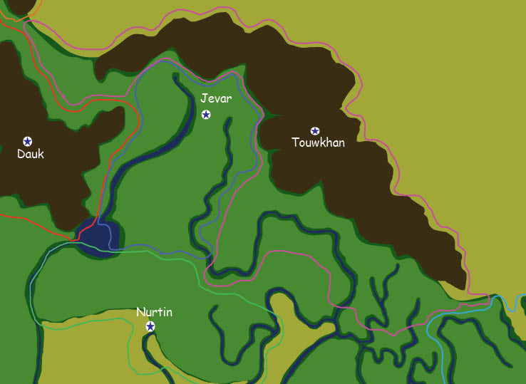 Map of the nation of Touwkhan