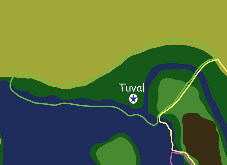 Map of the nation of Tuval