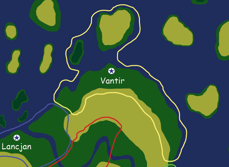 Map of the nation of Vantir