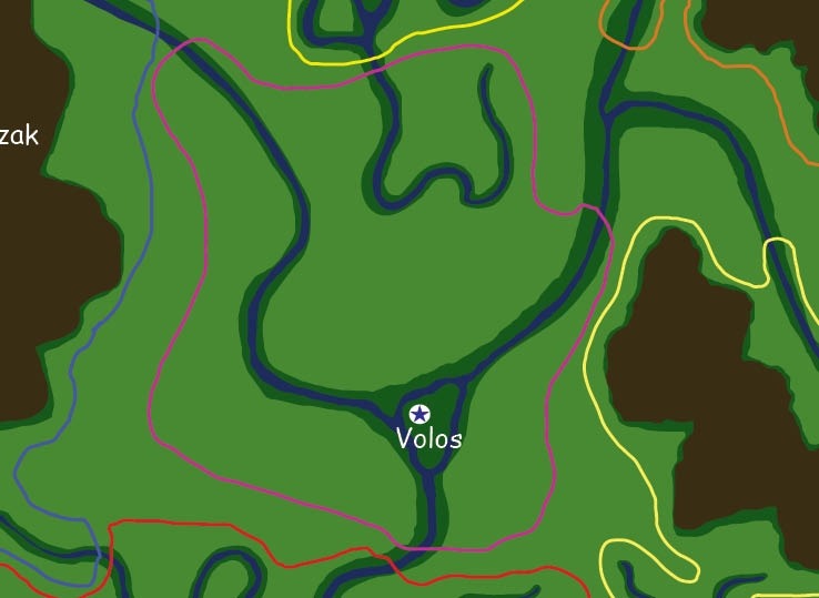 Map of the nation of Volos