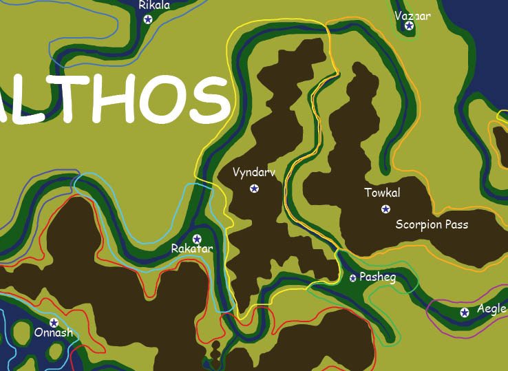 Map of the nation of Vyndarv
