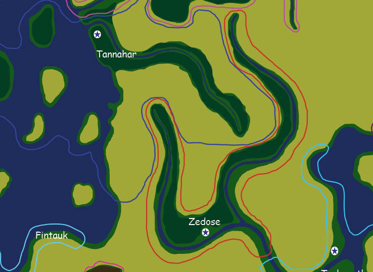 Map of the nation of Zedose